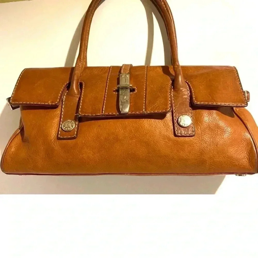 Michael Kors brown distressed leather satchel handbag - Picture 11 of 11